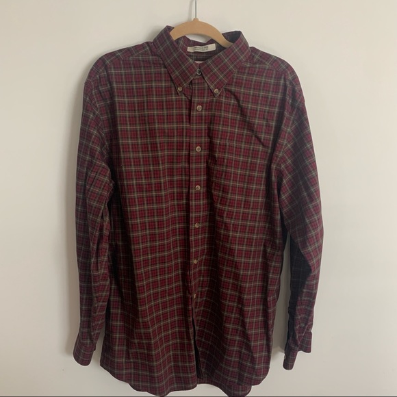 L.L Bean No Wrinkle plaid Button Down - Picture 1 of 1